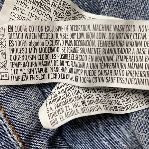 Forever 21 Embroidered Plus Jean Jacket Size 2X - Picture 9 of 12